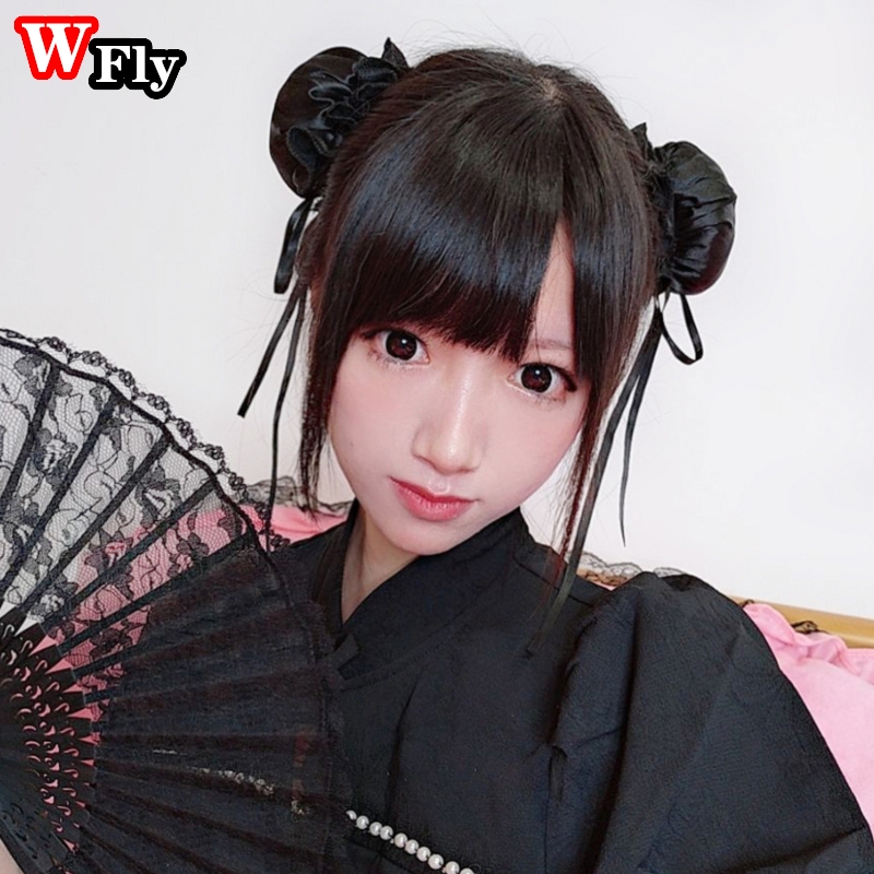Black Chinese Ancient Style Women Girls Hair Claw hairpin Sweet Lolita Lady furry Hair Clips Headband Cosplay Hair Accessories
