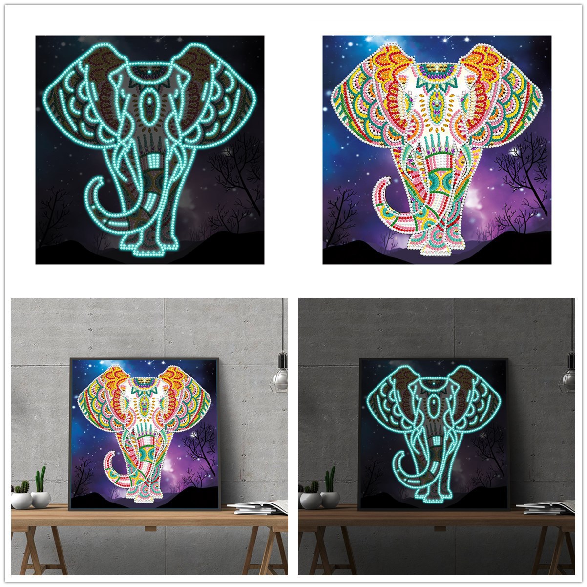 Wholesale Glow in the dark AB stone DMC 5200 round 5D drills gems for luminous diamond painting embroidery DIY Accessory Mosaic