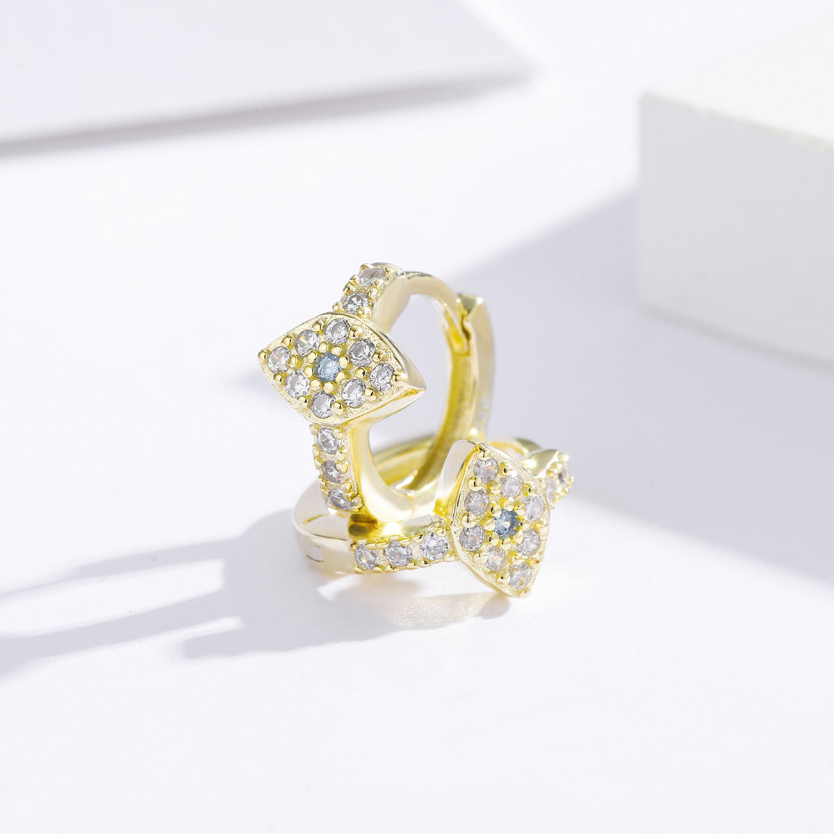 Cute 925 Sterling Silver Gold Color Evil Eye Loop Huggies Circle Small Hoop Earrings For Women Child Girls Kids Jewelry Kolczyki