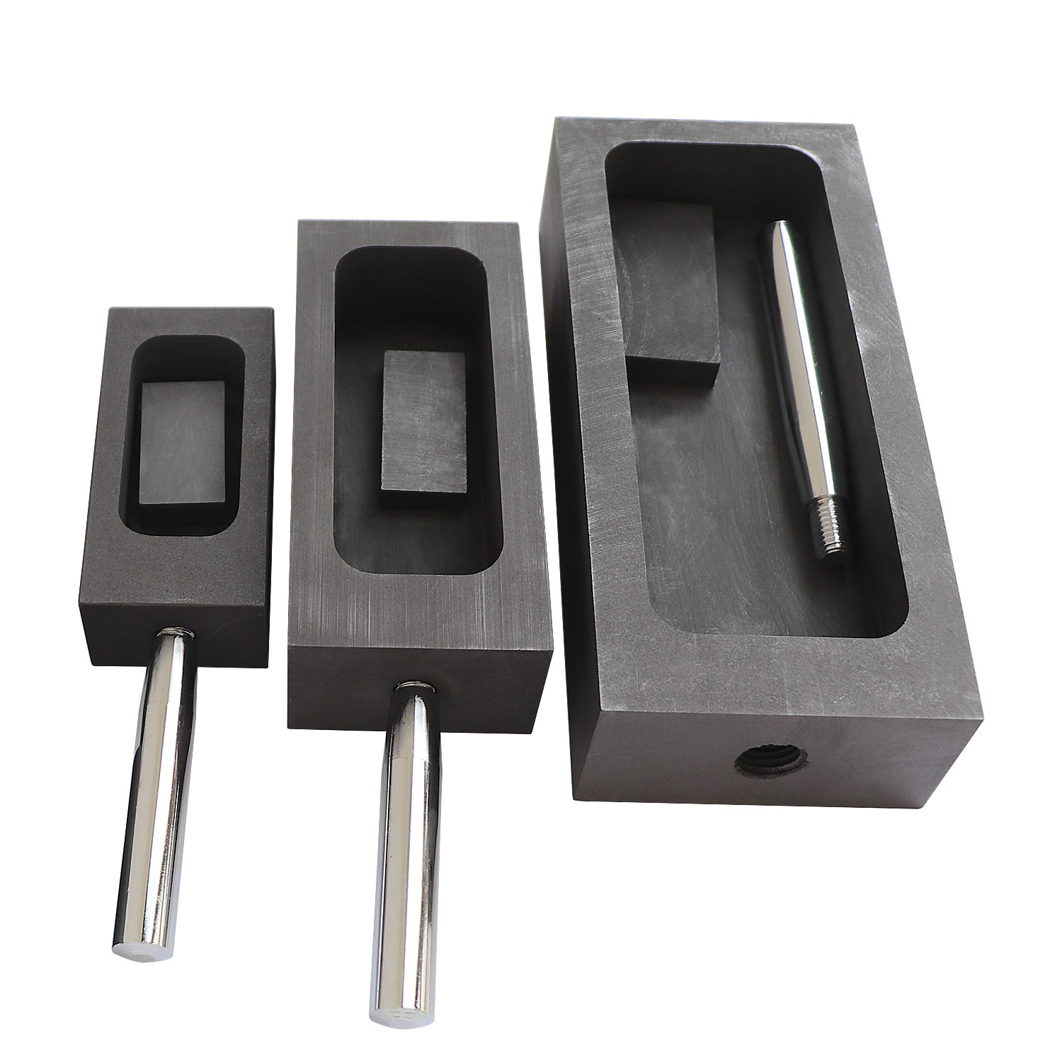 Graphite Oil Baths For Smelting Gold Bars And Silver Ingots Casting Moulds Square Durable Oil Baths With Handles Durable