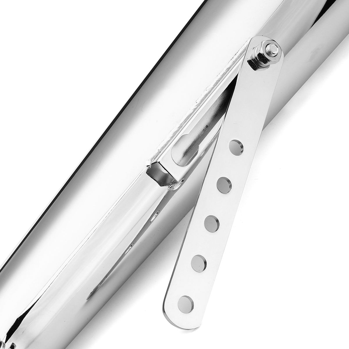 Universal Motorcycle Exhaust Pipe Cafe Racer Modified Tail Exhaust System with Sliding Bracket Matte For Honda/Yamaha/Suzuki