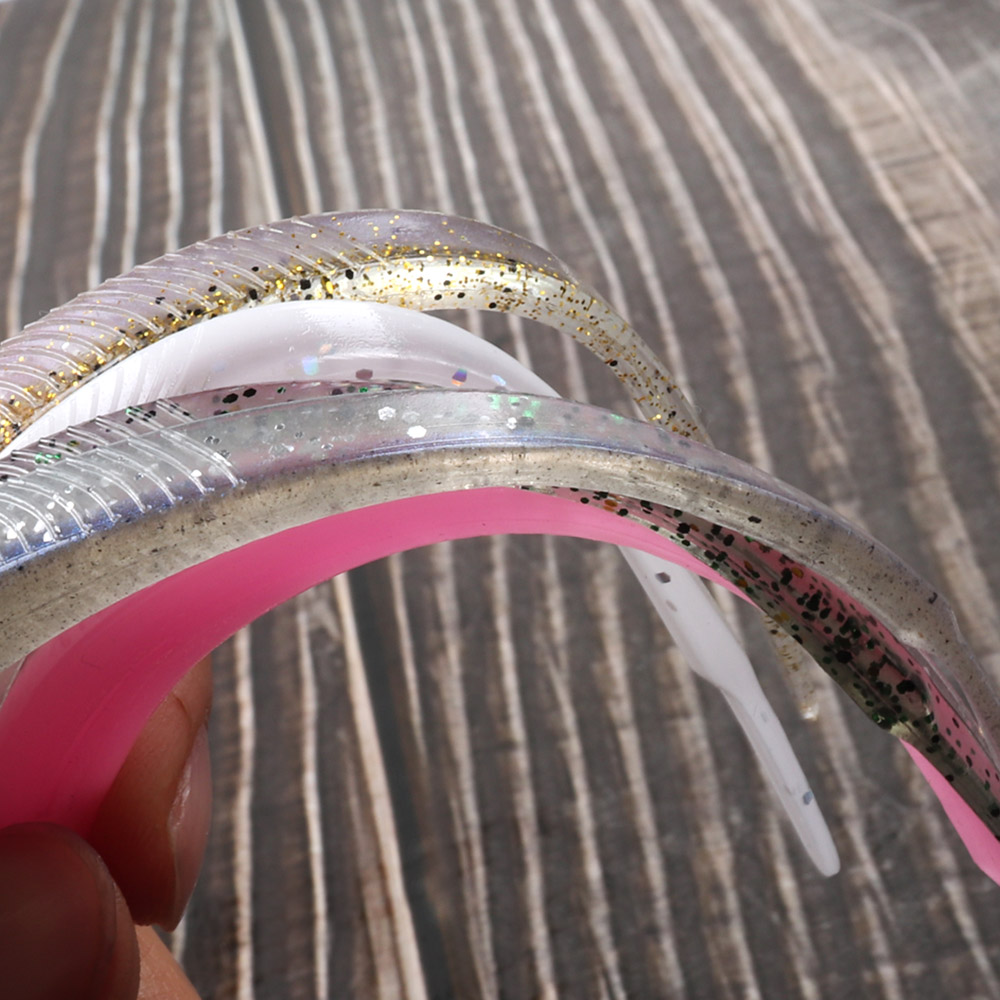 6pcs Crazy Slug Soft Fishing Lure 130mm 3.8g Artificial Bait Fishing Tackle Good Quality Worms Shad Eel Seabass Fishing Tackle
