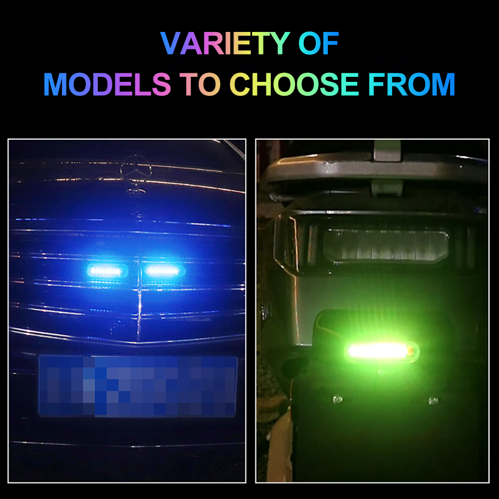 8 LED Car Strobe Warning Light Solar Automatic Flashing Signal Lamp Grill Breakdown Emergency lamp Police Truck SUV Motorcycle