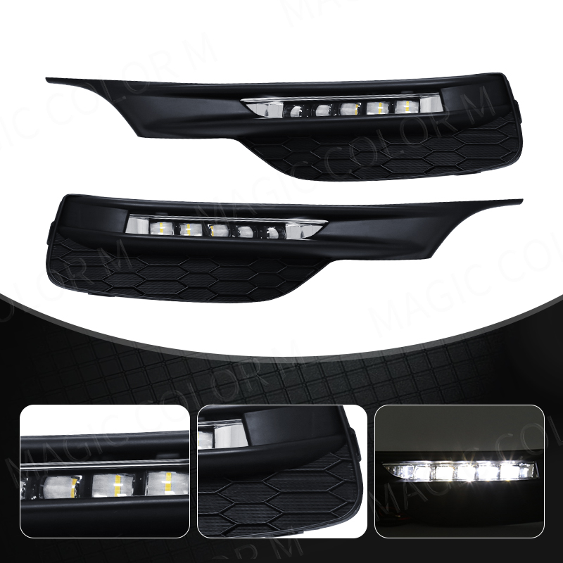 Fog Lamps For Honda Accord Sedan 2016 2017 2018 2019 2020 LED DRL Daytime Running Lights Headlight Wires Switch Waterproof 12v