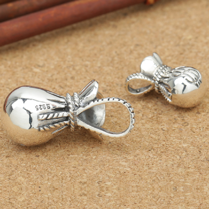 Personality Design Thai Silver Jewelry Vintage Pendant 925 Sterling Silver Pendant Lucky Money Bag Pendant Female Silver Jewelry