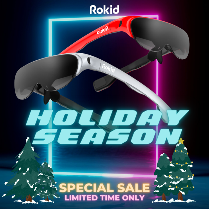 Rokid Air Rokid Max 3D Ar Glasses Foldable Vr Smart Glasses 120Inch Screen 1080P Oled Dual Display 55Ppd Home Game Viewing Devic