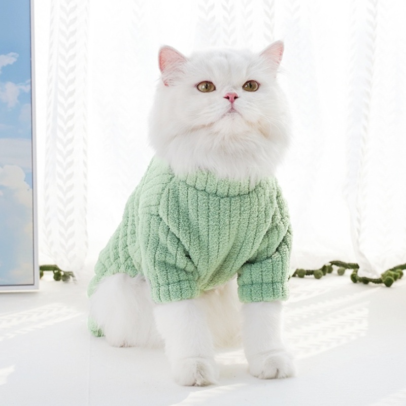 Cute Pet Plush Dog Jumpsuit Warm Soft Dog Clothes Winter Puppy Overalls Fashion Solid Cat Pajamas Pet Costumes Chihuahua Clothes