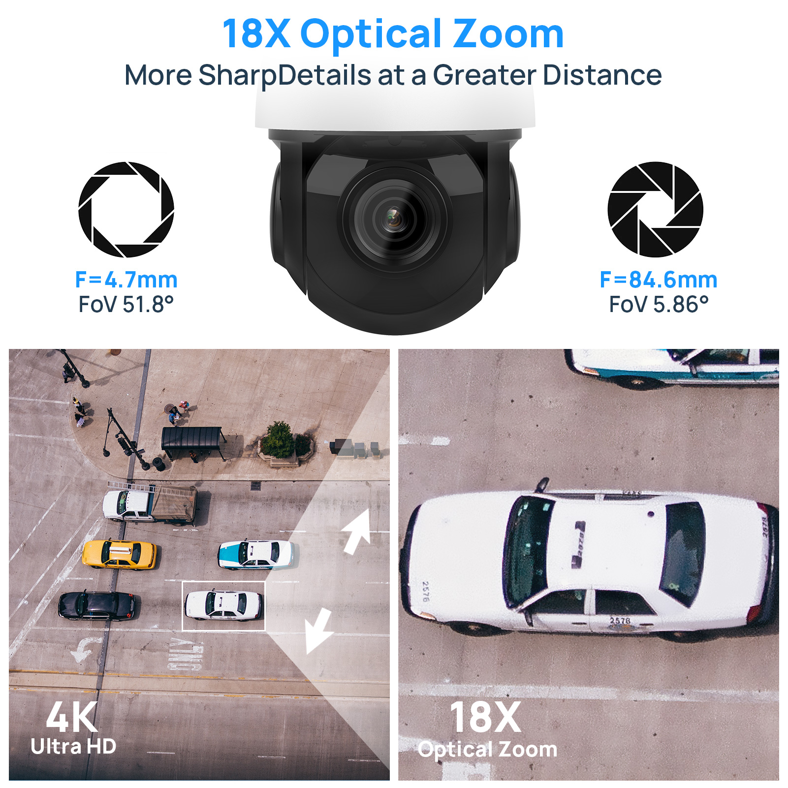 HIK Compatible 8MP 18X PTZ 5MP Speed Dome IP Camera Two-way Audio PoE Security CCTV Camera Outdoor IR Surveillance Camer