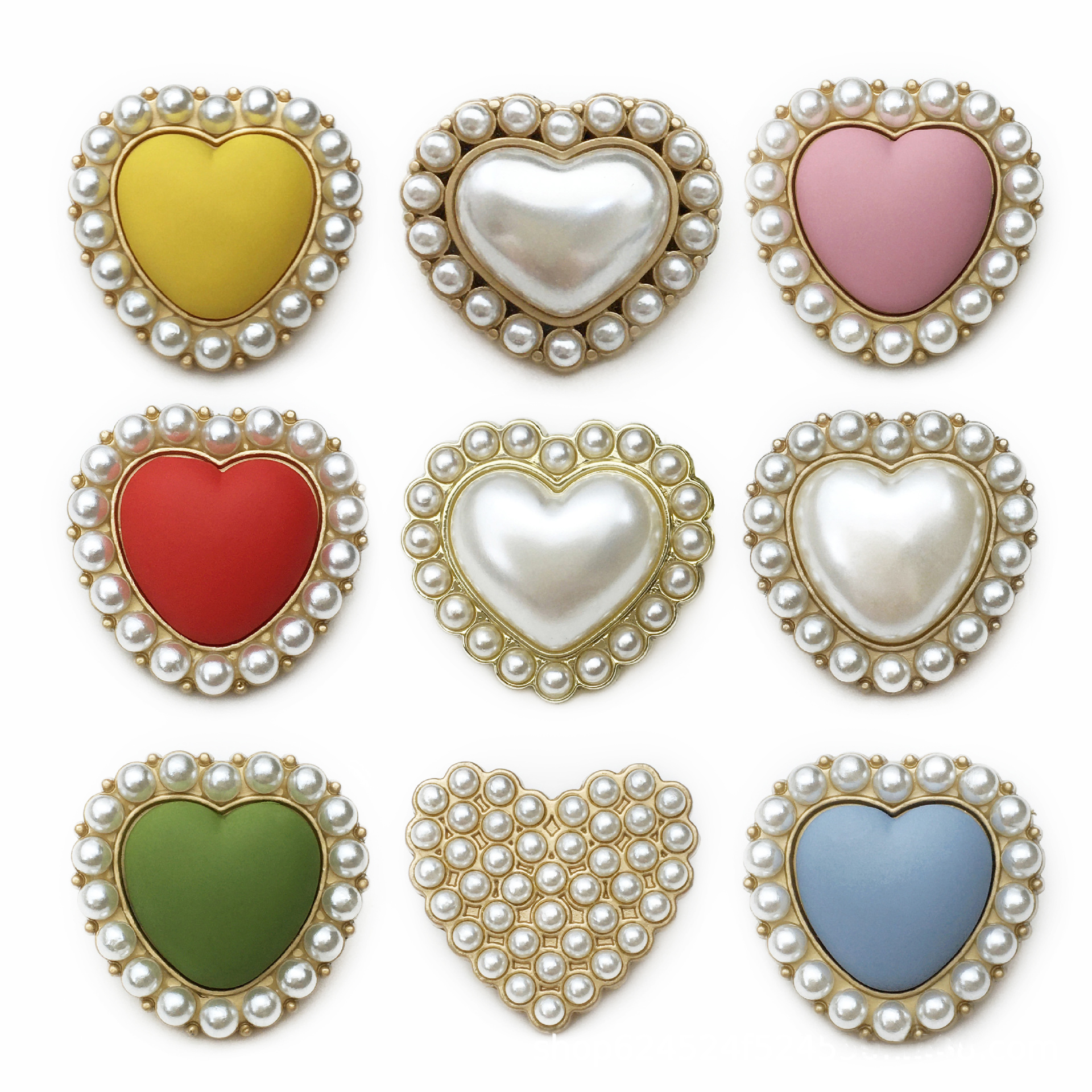 10pcs/Lot Handcraft Sewing for Needlework Metal Shank Buttons Heart Hand-sewn Buttons Shirt Diy Accessories Decoration