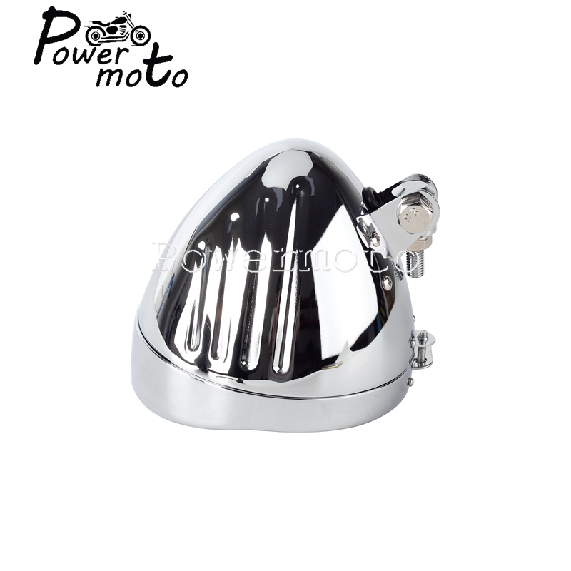 5.75 inch Motorcycle Steel Headlight Housing Bucket Lighthouse Shell Cover For Harley Chopper Bobber Cafe Racer Custom Cruiser