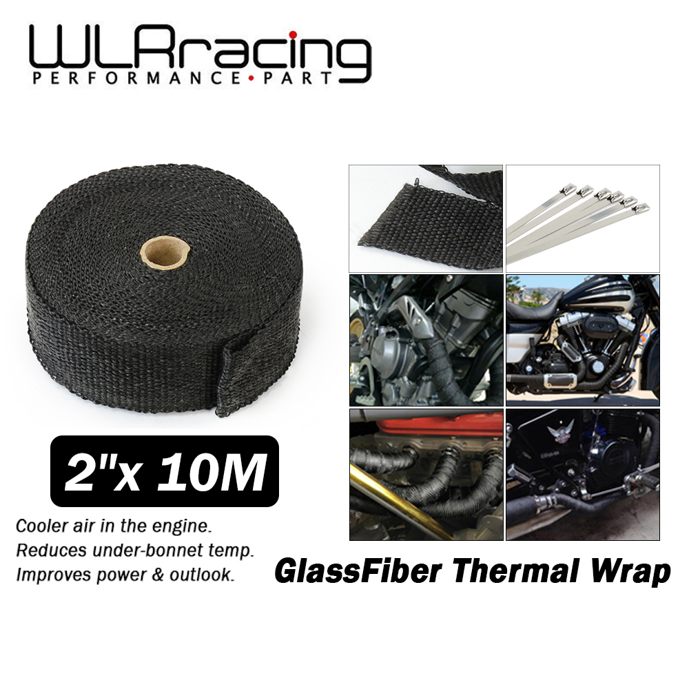 WLR - 2" *10meter Thermal Wrap,exhaust insulating wrap ,header wrap ,exhaust pipe wrap + 4 pcs Ties WLR1810