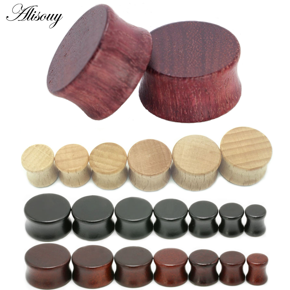 2pcs Wood and Expander Plug Natural Wooden Gauges Ear Plugs 20mm Flesh Tunnels Body Jewelry Piercings