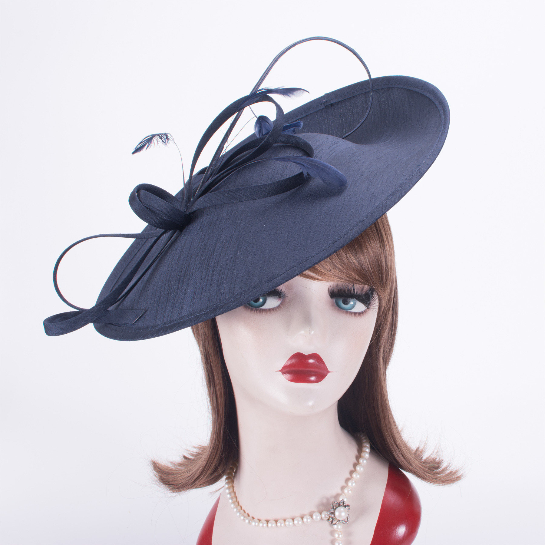 Lawliet Womens Kentucky Derby Sinamay Fascinators Wedding Church Racing Hats Headband Headpiece T444
