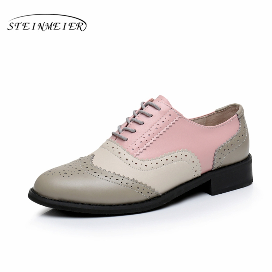 Women oxford Spring shoes genuine leather loafers for woman gray sneakers female oxfords ladies single shoes 2022 summer shoes