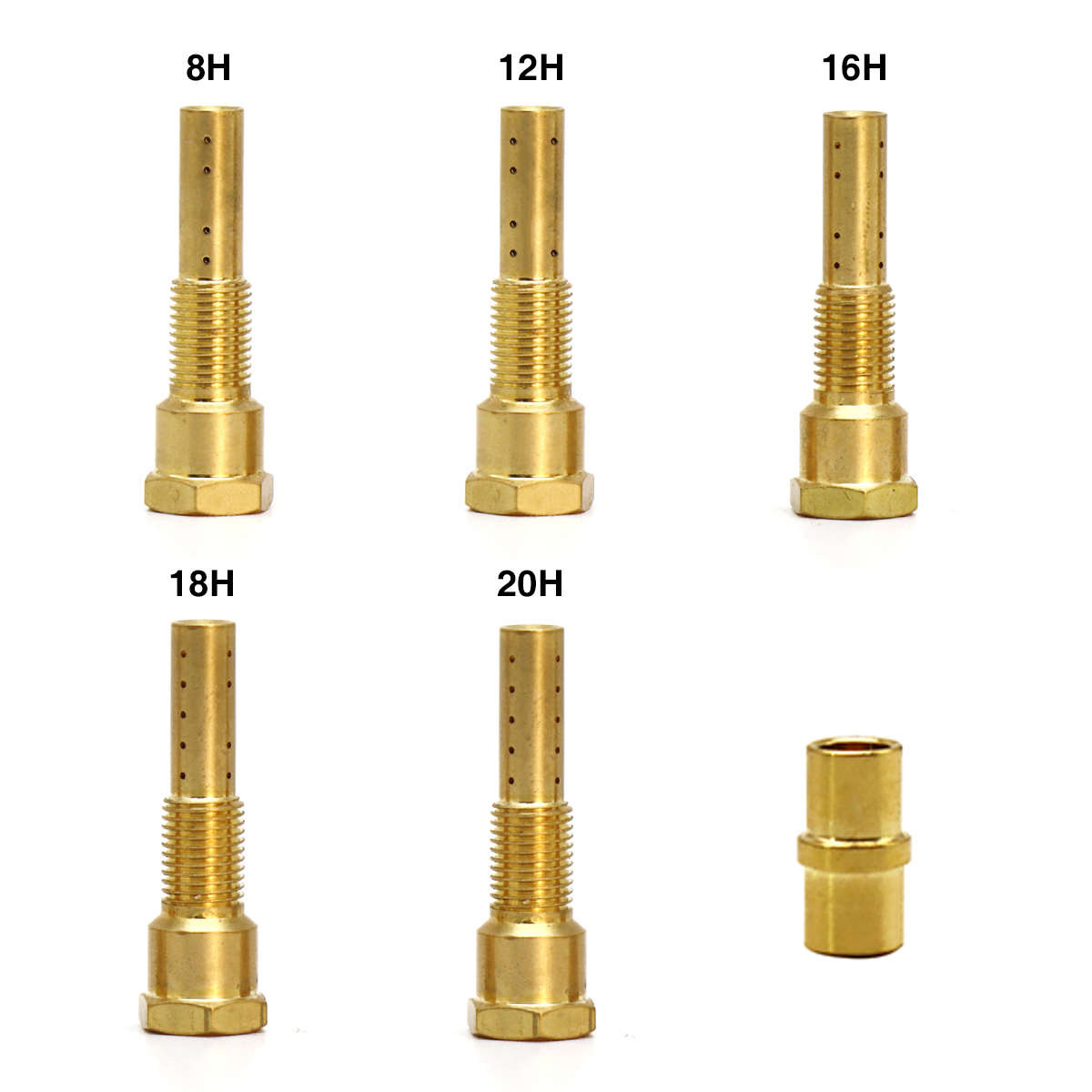 Alconstar Set of Carburetor Nozzle Pilot/Slow Jet N413-12A00 8/16/20/30 Holes For keihin Pwk 21/24/26/30/32/34mm Racing Carb