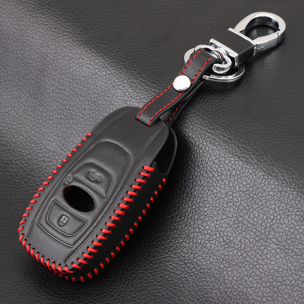 Leather Car Smart Key Fob Case Protector Holder Cover Skin for Subaru Legacy Impreza Forester Xv Trezia BRZ Wrx Levorg Outback