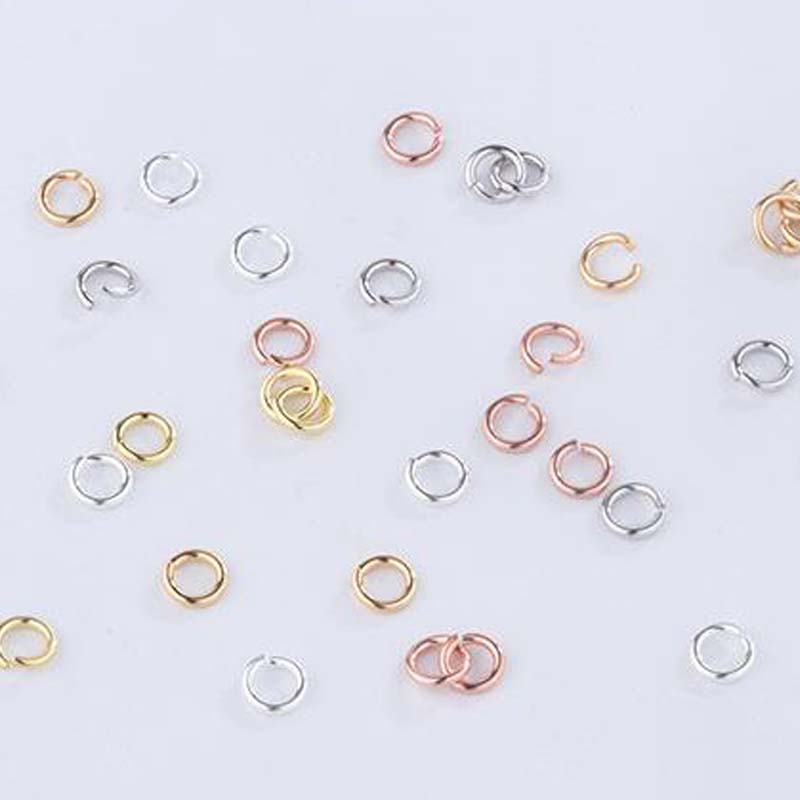 Genuine Real Pure Solid 925 Sterling Silver Open Jump Rings Split Ring Rose Gold Connector Jewelry Making Findings