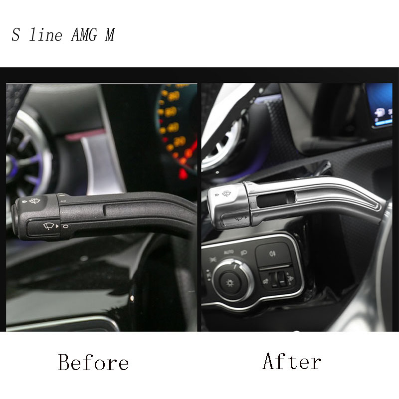 Car Styling For Mercedes Benz CLA C118 GLA H247 GLB X247 A B Class W117 W247 Shift Lever Wiper Rod Interior Covers Stickers Trim
