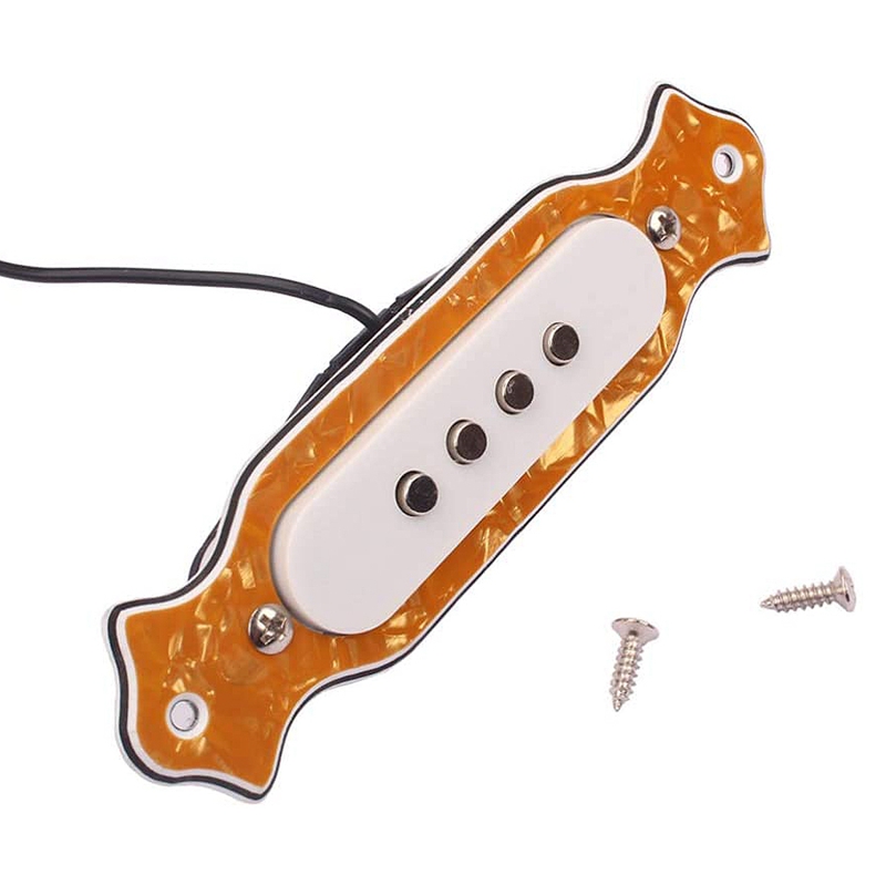 Pre Wired Pickup For 4 String Cigar Box Guitar Pickup Humbucker Pickup With Volume Tone Control Knob Yellow