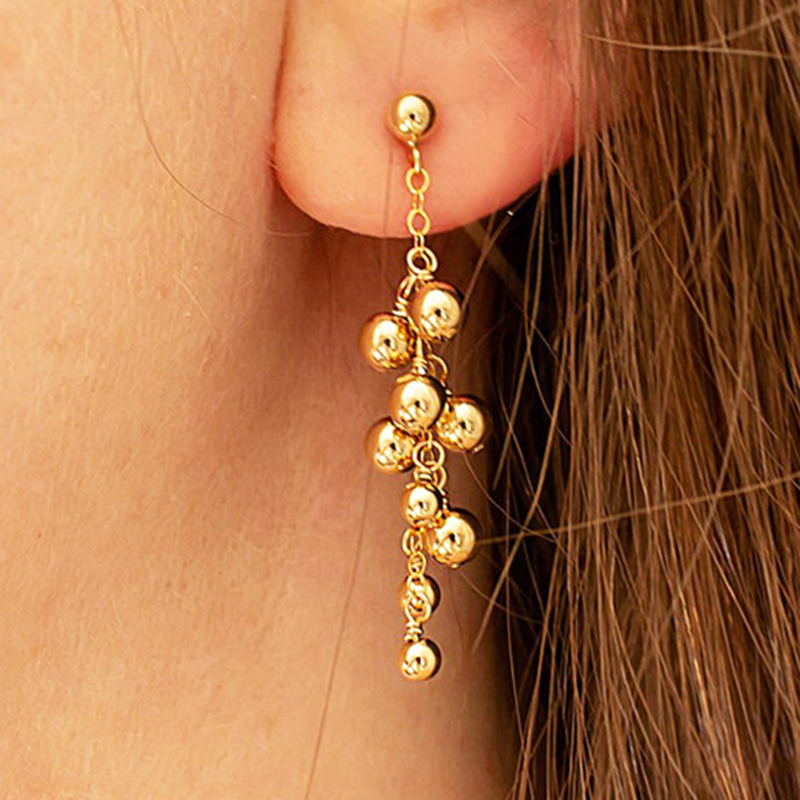 Real 14K Gold Filled Earrings Handmade Gold Jewelry Boho Oorbellen Brinco Vintage Women Jewelry Fine Jewelry Drop Earrings