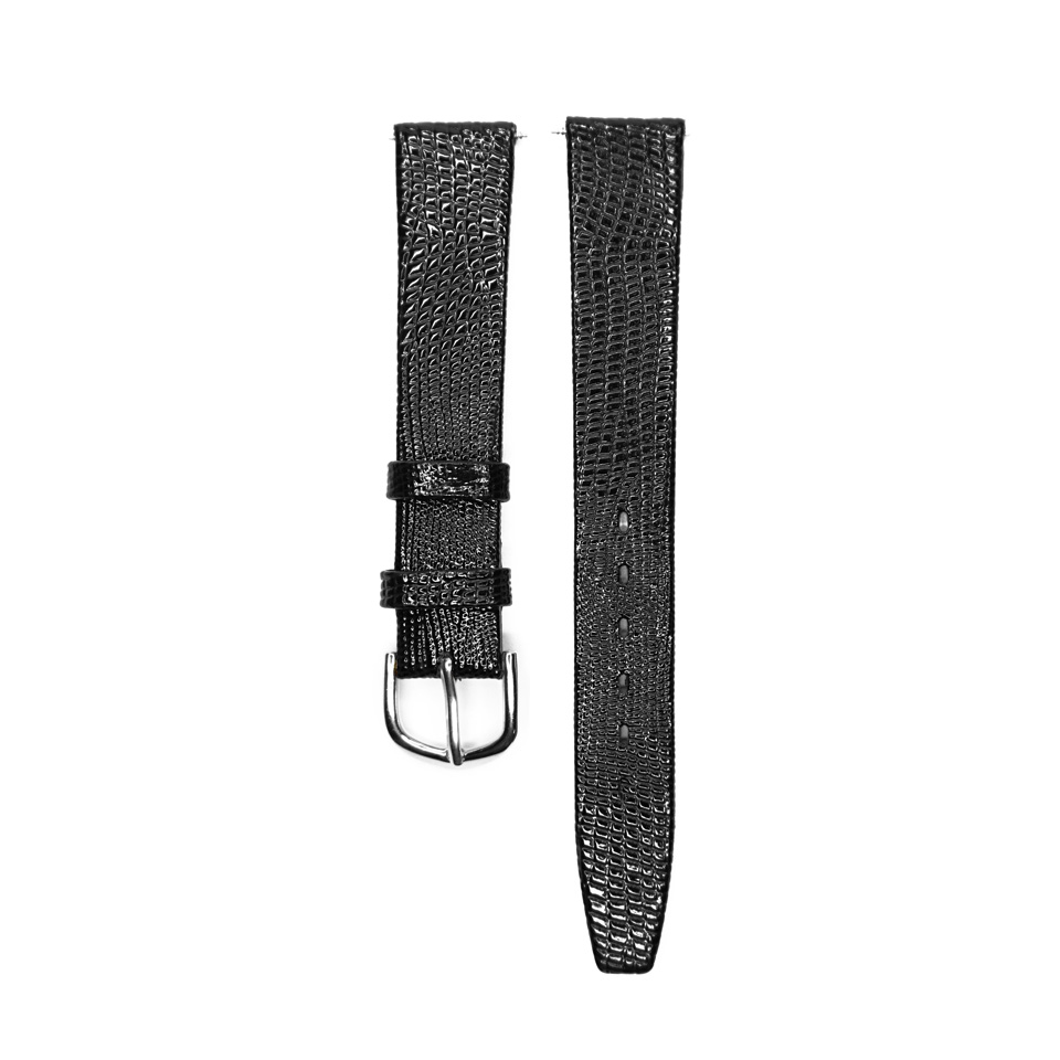 YQI 12mm 14mm 16mm 18mm 19mm 20mm 21mm Watch Band Lizard Calf Genuine Leather Watch Strap Thin Soft Black For Women Men watches