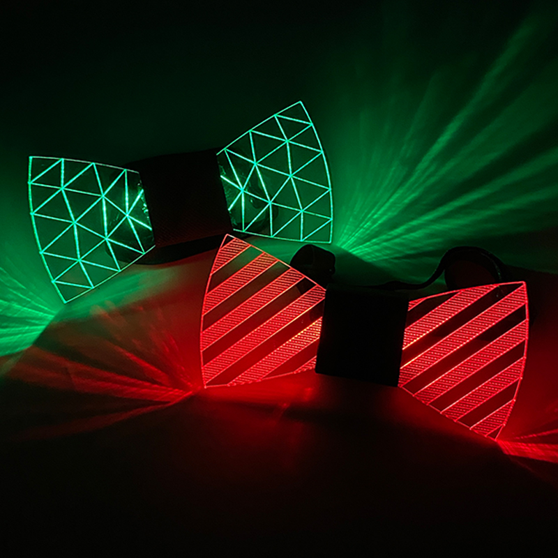 Luminous Butterfly LED Acrylic Bow Tie Men Bowtie Flashing LED Light Up Necktie Glow Party Supplies Valentine Day Novelty Gift