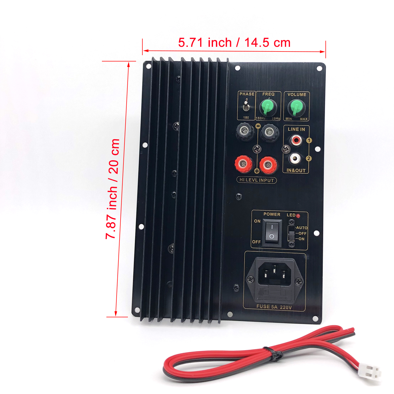New 110-220V heavy bass active subwoofer amplifier board 5.1 and 7.1 home theaterdedicated subwoofer board 4 ohm 100W 8 ohm 200W