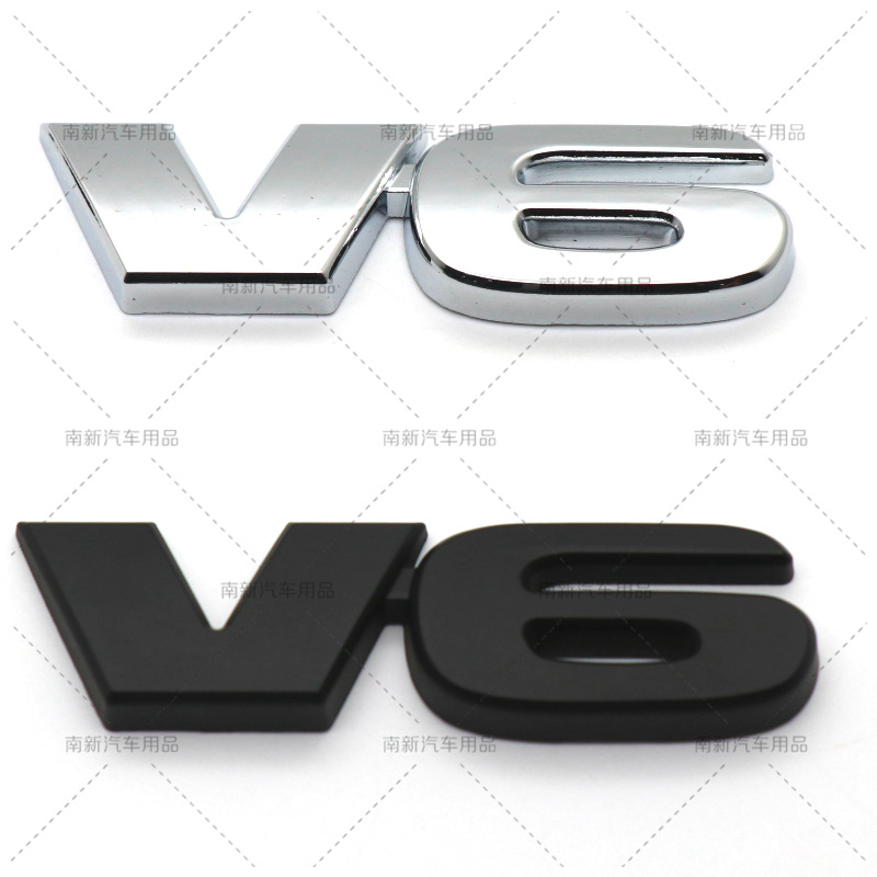 Metal SR5 Badge V6 V8 Emblem Decals Rear Trunk Displacement Stickers Car Styling For Toyota Tundra Pick-up Truck Car Accessories