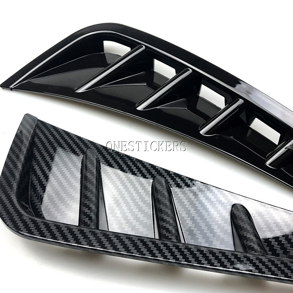Pegatina de cubierta embellecedora de salida de aire lateral de parachoques delantero de coche para Mercedes Benz A C CLA GLC Class AMG W177 W205 C118