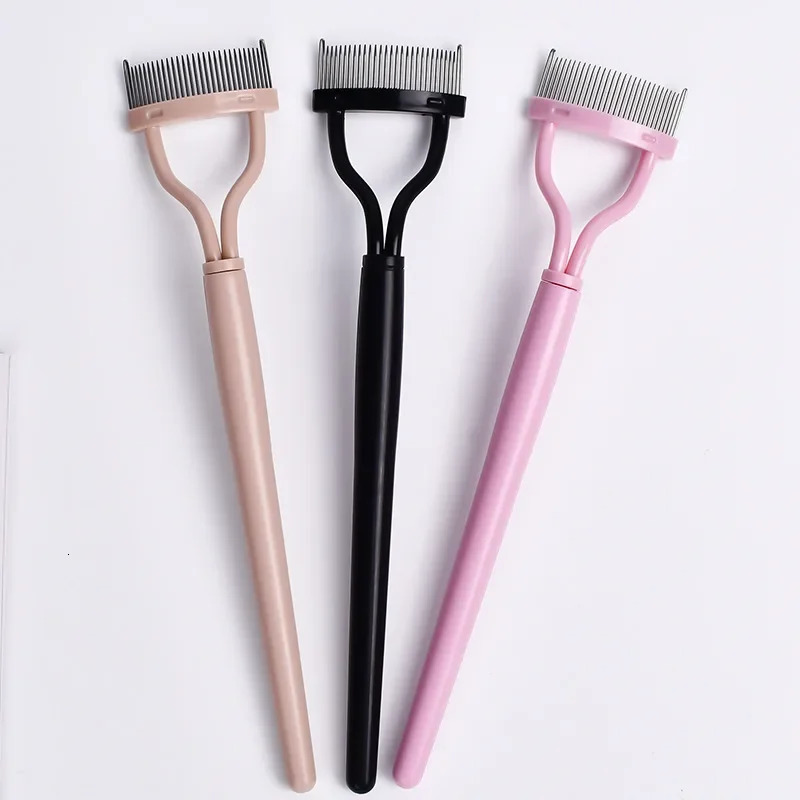 Portable Eyelash Brush Comb Mascara Curl Eye Lash Stainless Steel Eyelash Combing Tools Eyelash Curler Makeup Lash Separator 240621