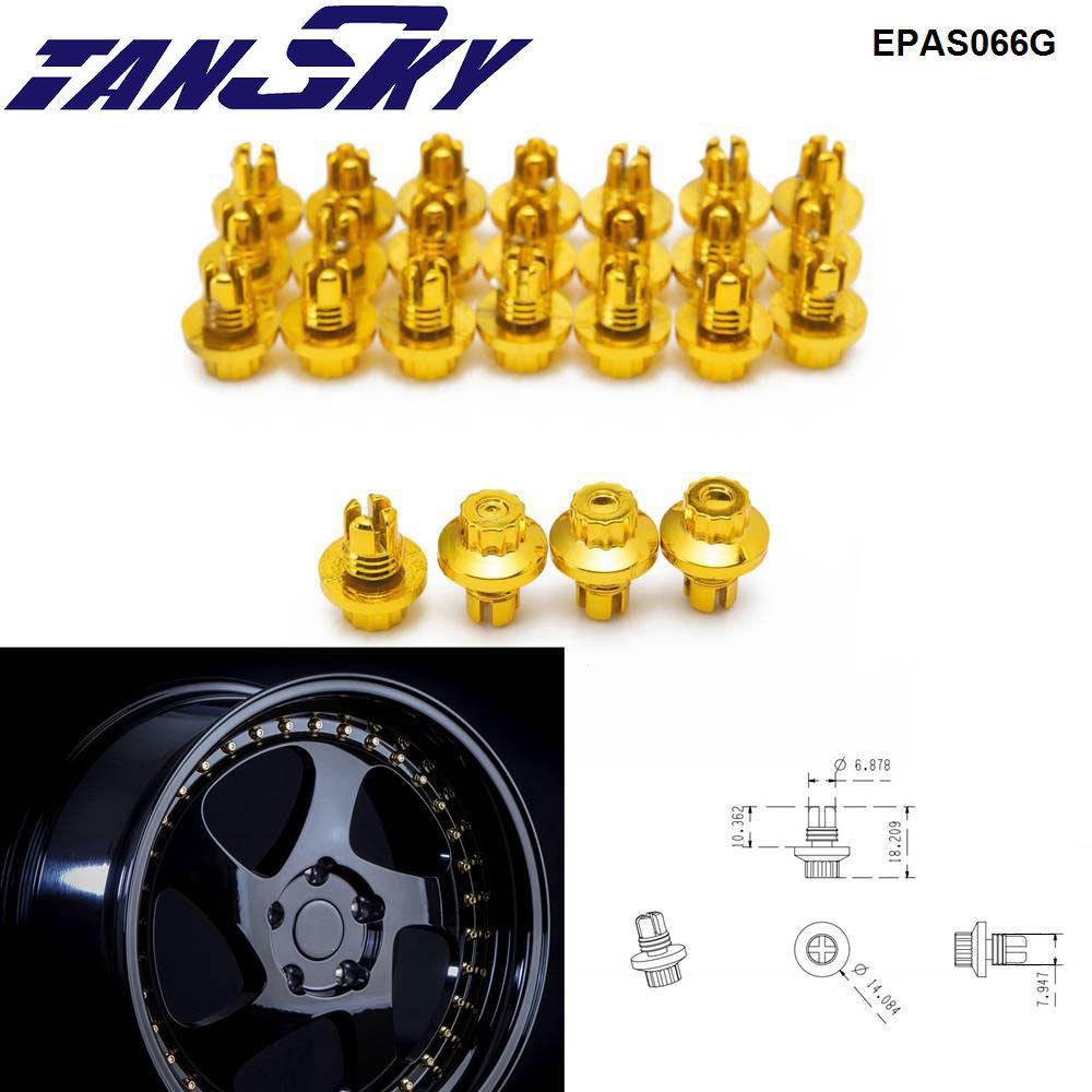 EPMAN -25pcs/lot Plastic Wheels Rivets Fits AH Ds Series Wheel Rims Cap Lip Screw Bolt Tires EPAS066G