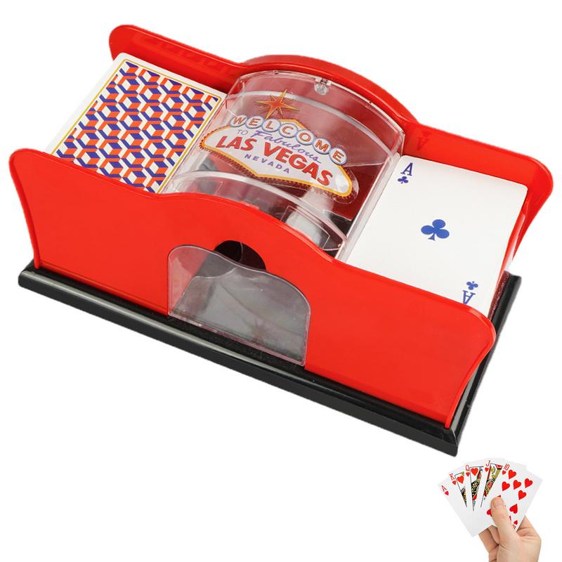 Manual Card Shuffler Poker Shuffle Machine For Cards 2 Decks Of Card Holder Easy Hand Cranked System Playing Card Shuffler