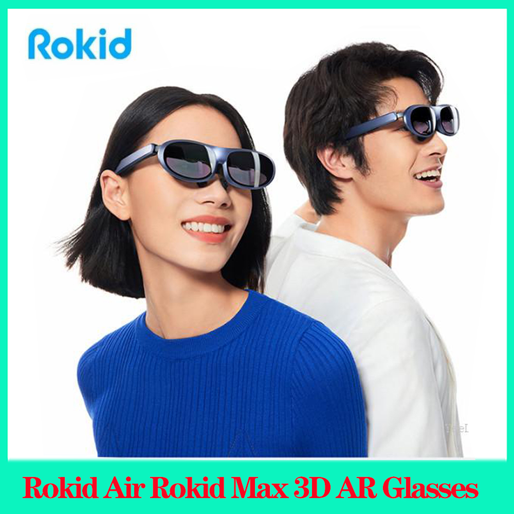 Rokid Air Rokid Max 3D Ar Glasses Foldable Vr Smart Glasses 120Inch Screen 1080P Oled Dual Display 55Ppd Home Game Viewing Devic