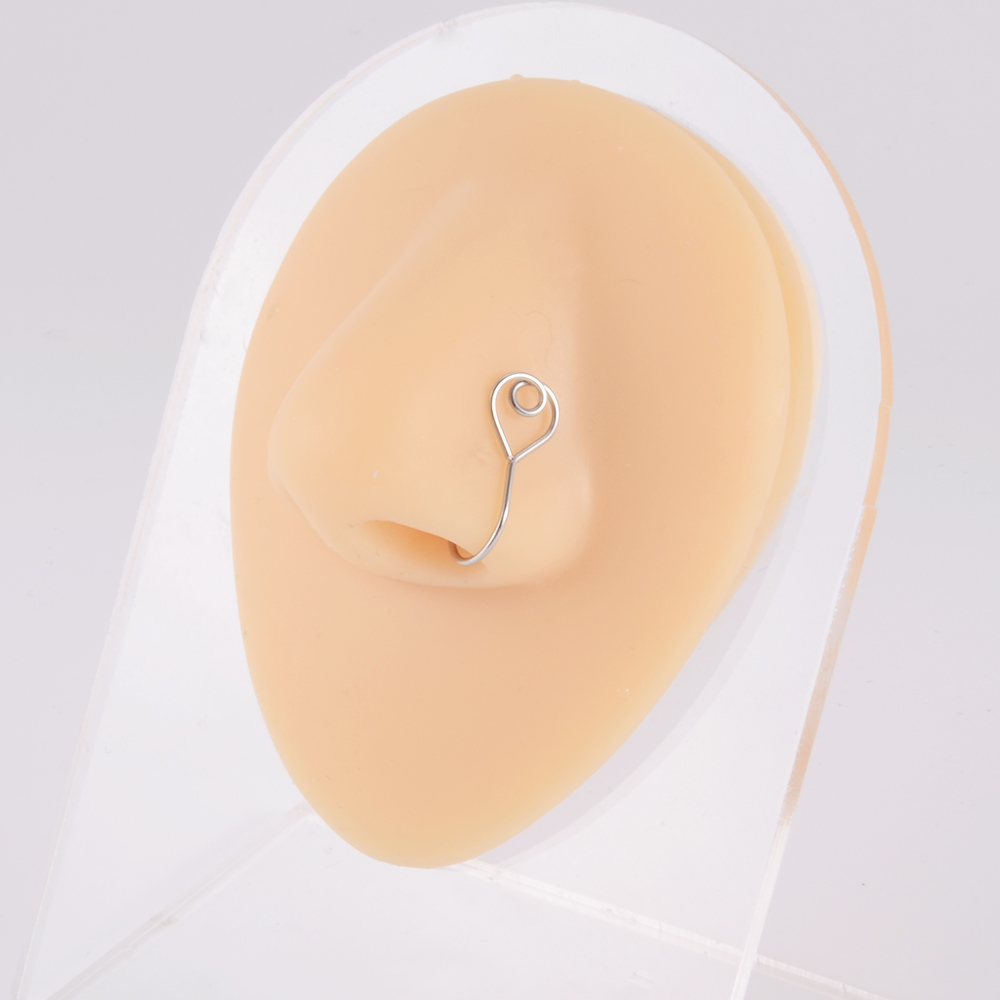 1pcs Surgical Steel No Piercing Nose Ring Ear Cuff Fake Nose Septum Piercing Fake Earrings False Woman Man Piercing Body Jewelry
