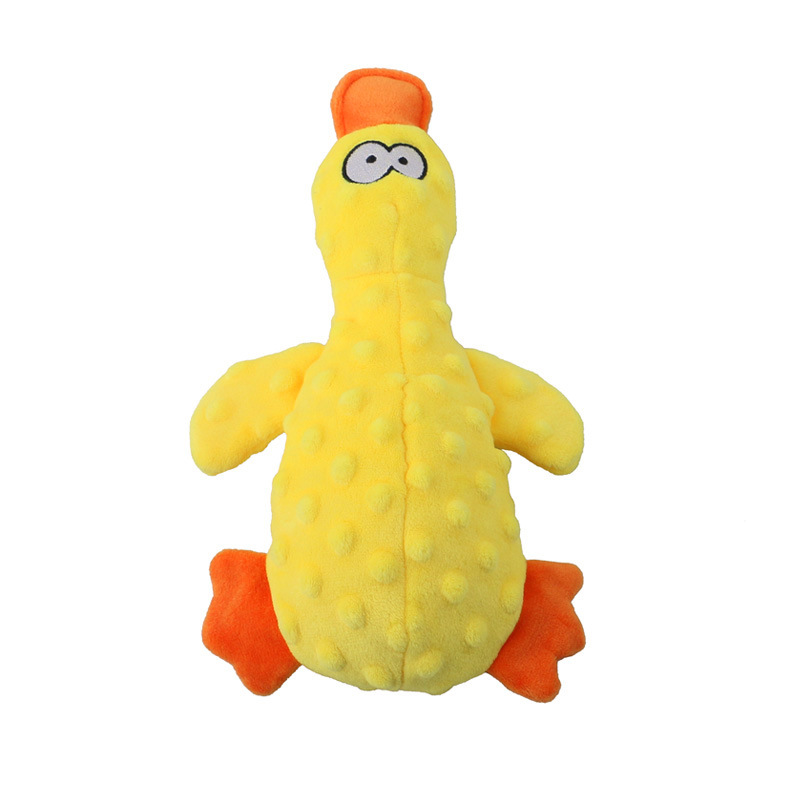 Pet toys Plush Duck Dog Toys Pet Interactive Molar Teeth Cleaning Squeak Toy Cute Animal Modeling Doll Toys for Dog Puppy Dog Supplies 835