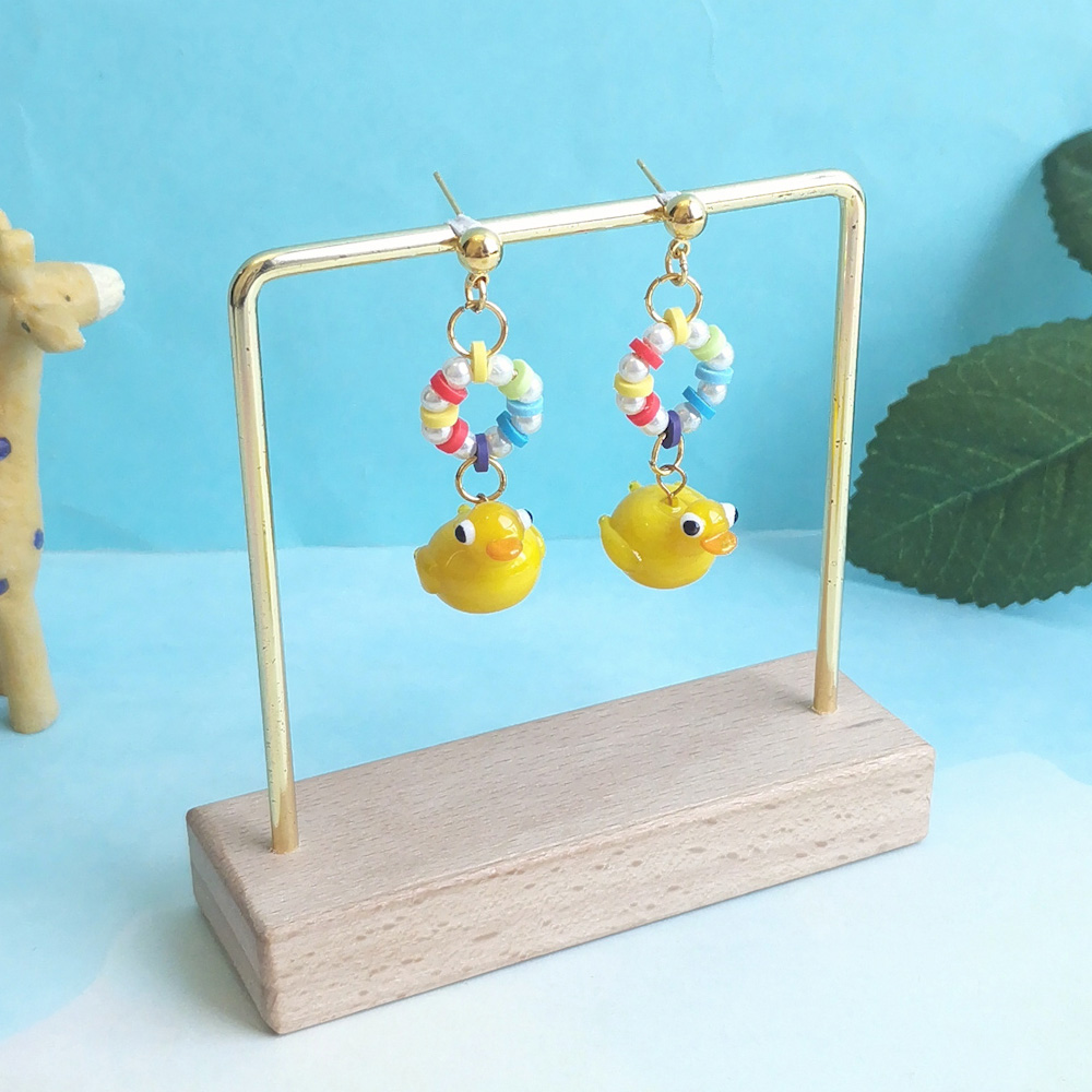 1Strand Handmade Lampwork Duck Shape Beads Strands For DIY Bracelet Necklace earring jewelry making Crafts Decor Accessories