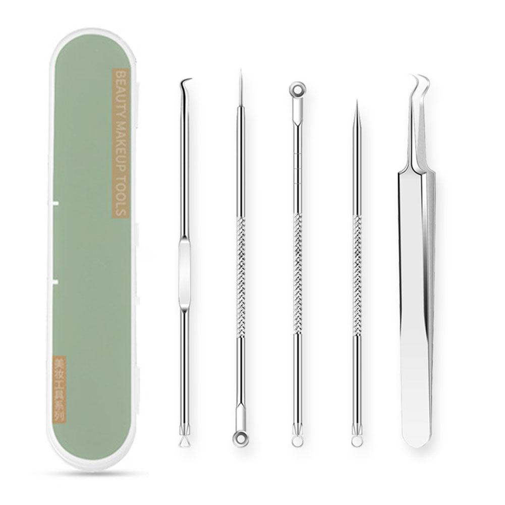 Blackhead Acne Needle Cell Pimples Blackhead Clip Tweezers Beauty Skin Blemish Black Extractor Tool Comedone Head Acne Face E1N1