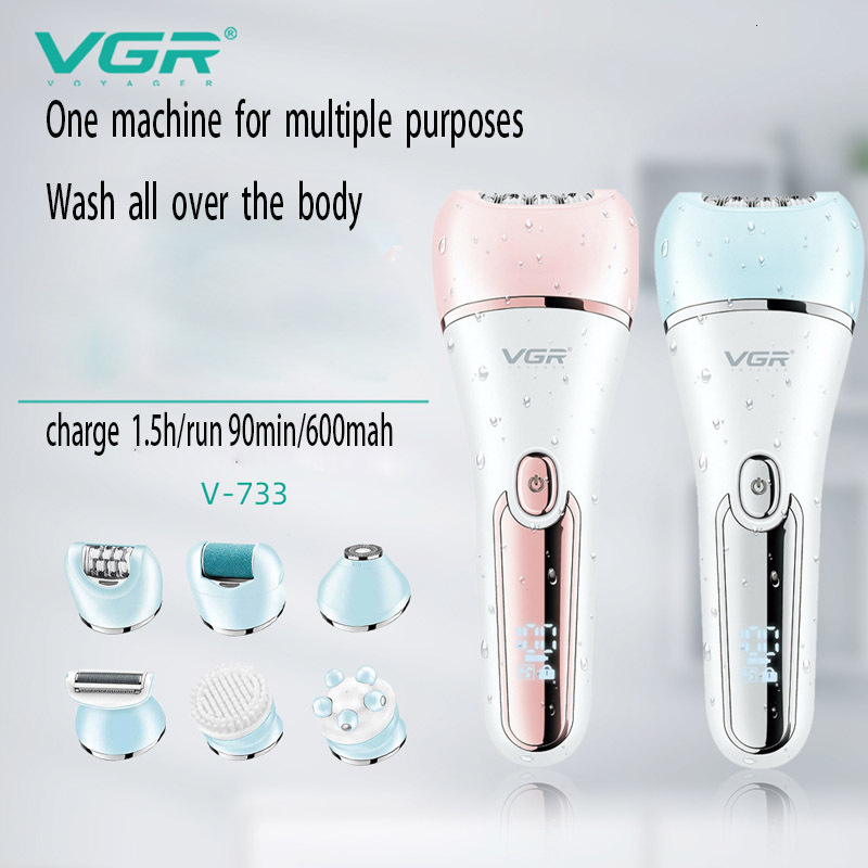 VGR Electric Women Epilator Female Shaver Leg Body Removal Lip Chin Depilatory Lady Bikini Trimmer Facial Hair Remover F624-90
