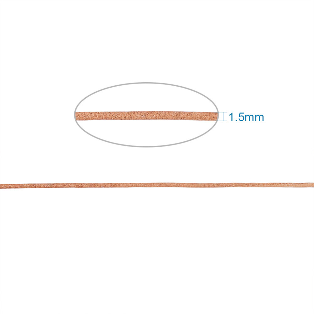 Pandahall 100m/Bundle 1mm 1.5mm 2mm Peru Cowhide Leather Cord Braided String for Jewelry Making Stringing Materials Wholesales