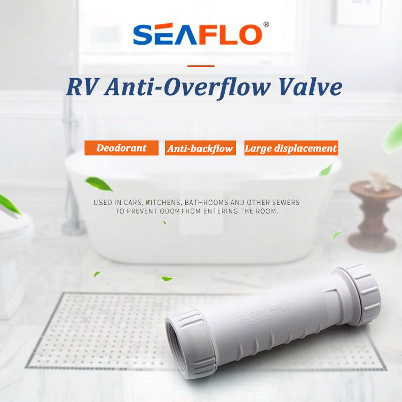 RV Anti-Overflow Valve Anti-Odor Check Valve For Down Pipe Of Kitchen And Bathroom Sink Motorhome Camper Accessories