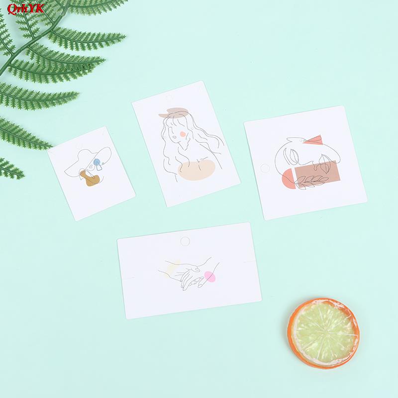 50/100pcs Earring Display Card Necklace Holder Set For Packing Jewelry Organizer Ear Studs Earrings And Jewelry Display Supplies