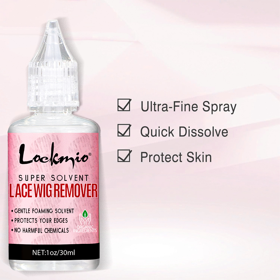 LOCKMIO 1fl.oz Wig Glue Remover Foaming Solvent for Quickly Dissolves Toupee Adhesive Hairpiece Lace Bond Dissolve Products