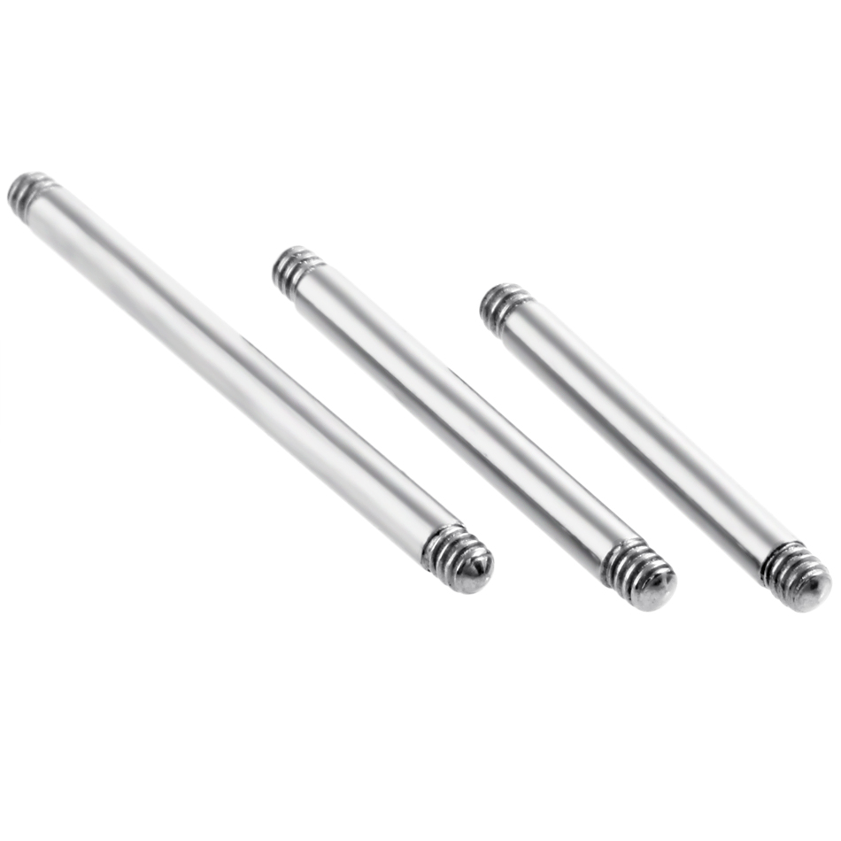 50Pcs/lot G23 Titanium Straight Barbell Ring Tongue Bar Piercing Replacement Accessories Ear Tragus Helix Bar Piercing 16G 14G