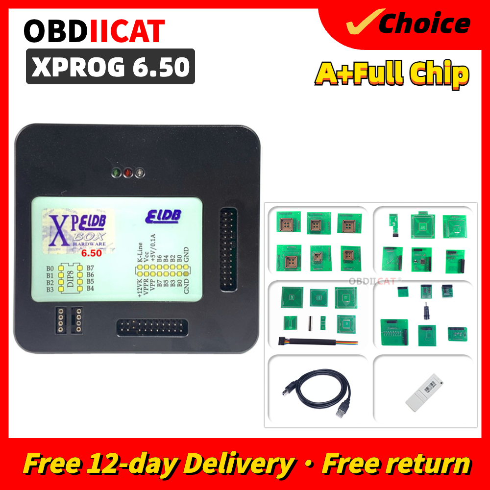 Newest Xprog V6.26 ECU Chip Tunning Programmer X Prog V6.50 M Box 5.55 Xprog V6.50 With Full Adapters Xprog-M Programming Tool