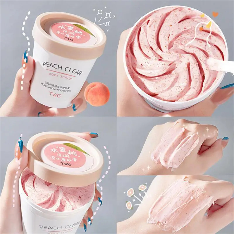 Peach Exfoliating Cream Body Scrub Exfoliant Body Scrub Moisturizing Nourishing Exfoliator Beauty Skin Care Products 240624