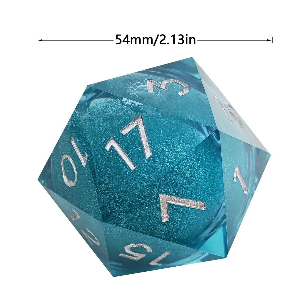 1PC Resin Fluid Dice DND D&D Flow Core Dice & Activity Eye & Ring Sharp Edge D and D Pathfinder Role Playing Games Dice