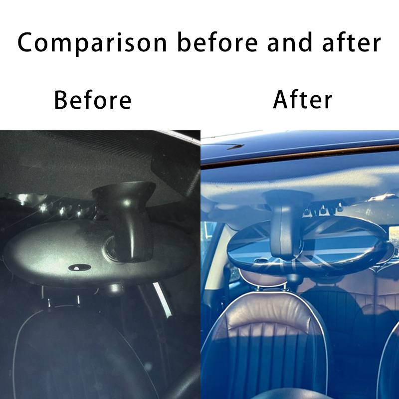 Car Interior Mirror Cover Cap For MINI Cooper JCW S One R55 R56 R57 R58 R60 R61 Countryman Rear View Mirror Sticker