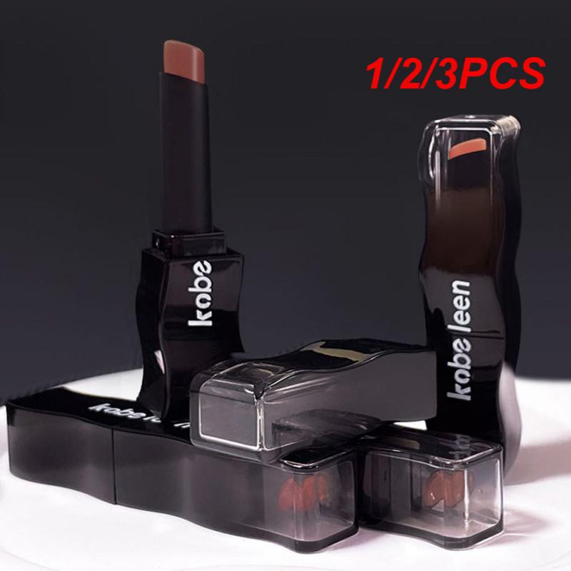 1/2/3PCS Solid Lip Honey Lipstick Moisturizing Lips Makeup Cosmetics Red Lip Tint Black Feather Lipstick Lightweight Texture
