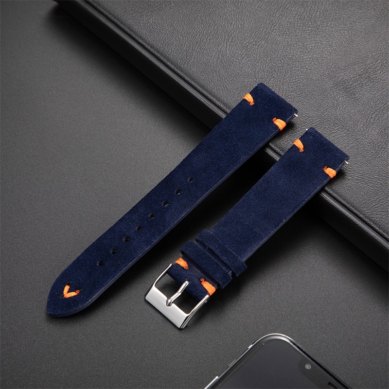 Watchband 20mm For Samsung Galaxy Watch Watch 42mm Gear S2 Watchband Suede Leather Bracelet Strap For Huawei Watch 2 Amazfit Bip