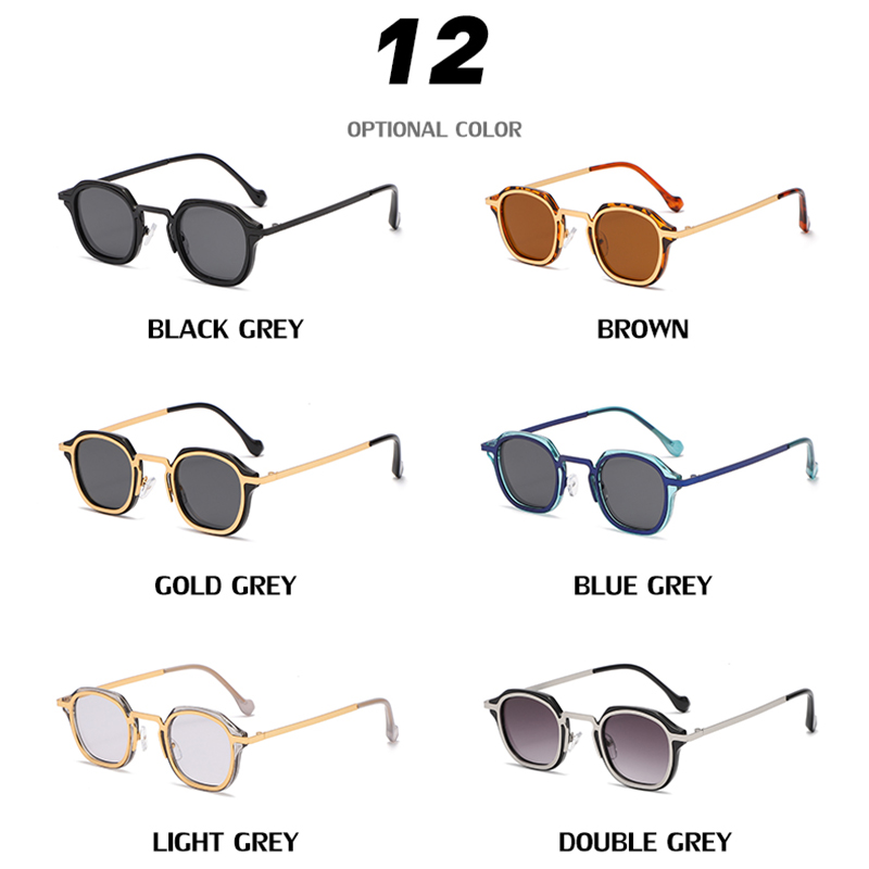 Retro Small Square Sunglasses Men 2023 Luxury Brand Designer Vintage Sun Glasses For Women Anti Blue Light Computer Eyeglasses